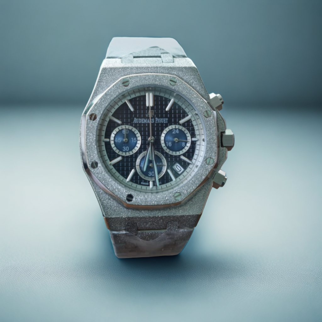 Audemars Piguet Royal Oak Chronograph 41 Frosted White Gold Black/Blue