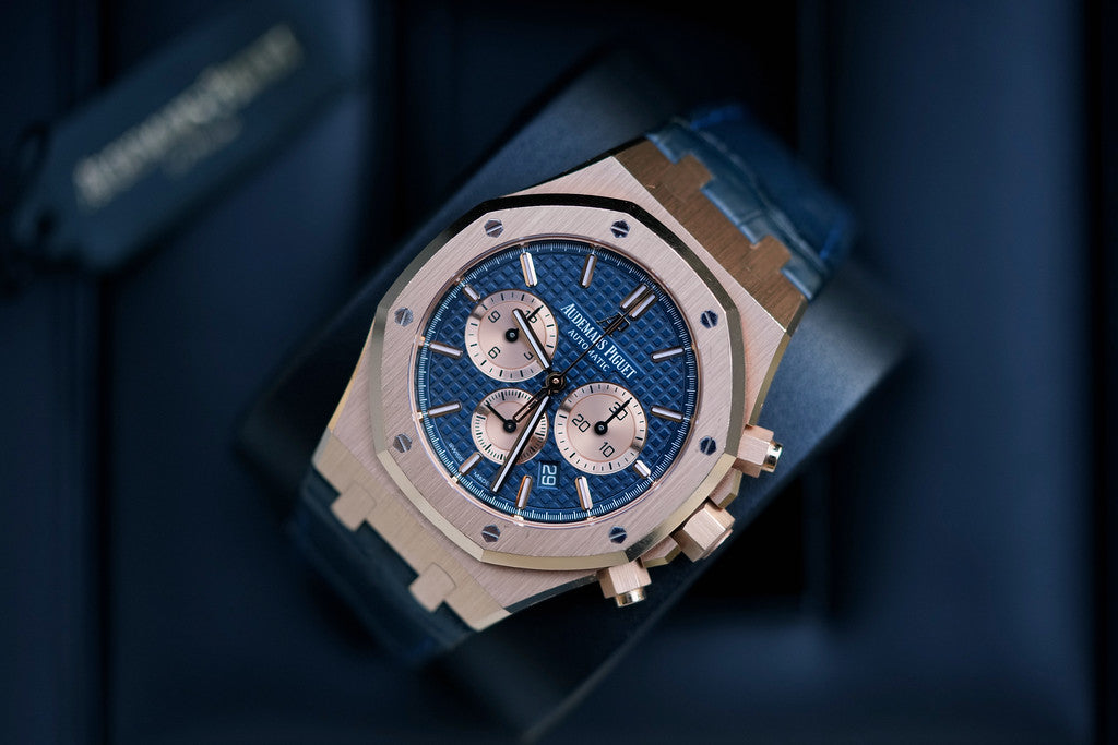 Audemars Piguet 41MM Rose Gold Blue Chronograph