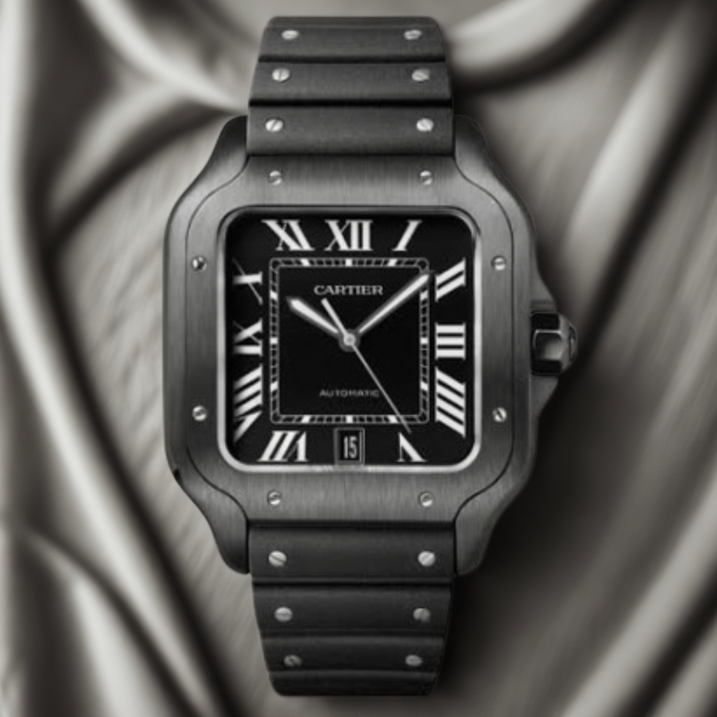 Cartier Santos Large 'Black Roman Dial'