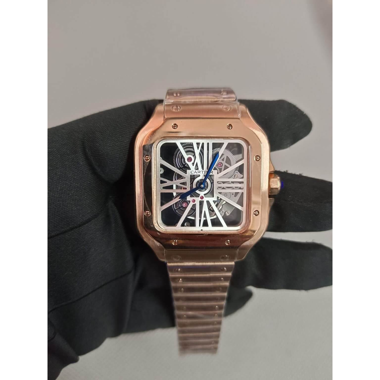 Cartier Skeleton Watch Rose Gold White Dial 40MM Stainless Steel