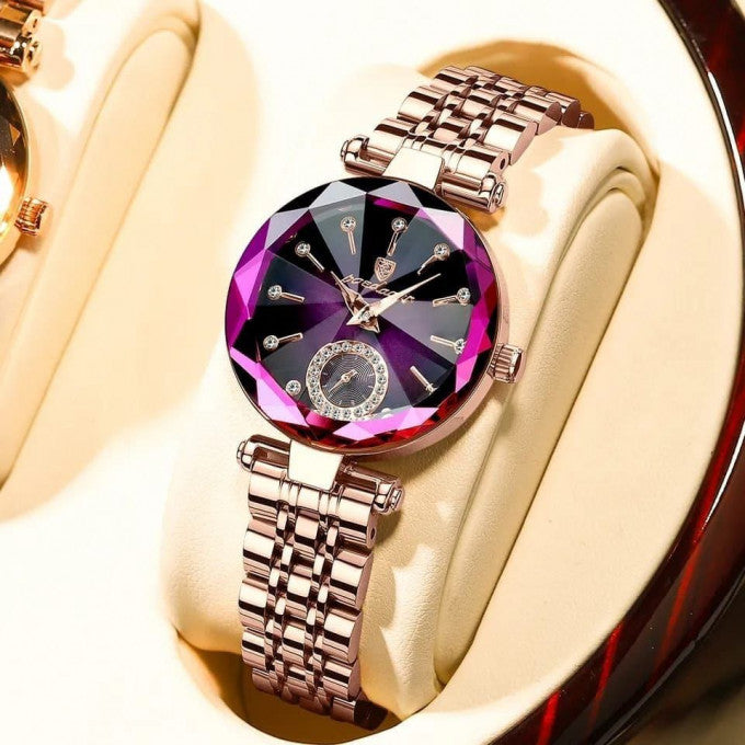 Poedagar Ladies Watch: Battery Powered, Water Resistant with Free Branded Box