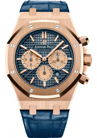 Audemars Piguet 41MM Rose Gold Blue Chronograph