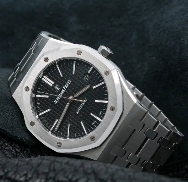 Audemars Piguet Royal Oak Black Dial Stainless Steel Watch